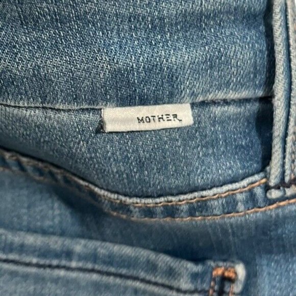 Mother The Looker Ankle Fray In Birds Of Paradise Medium Wash Size 24 Inseam 25" - Picture 16 of 16